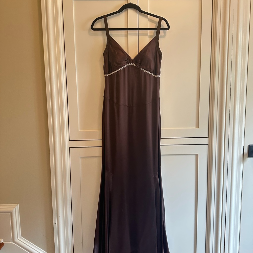 Vera Wang Evening Gown with Silver Detailing